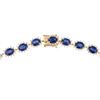 Image 4 : 42.89 ctw Blue Sapphire and 5.49 ctw Diamond 14K Yellow Gold Necklace