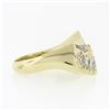 Image 5 : Vintage 18K Yellow Gold 1.40 ctw Graduated Marquise & Round Cut Diamond Band Rin