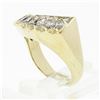 Image 9 : Vintage 18K Yellow Gold 1.40 ctw Graduated Marquise & Round Cut Diamond Band Rin
