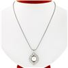 Image 1 : Vintage Platinum 1.70 ctw Old Transitional Baguette Diamond Pearl Pendant Neckla