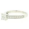 Image 2 : 14k White Gold 0.79 ctw Illusion Solitaire Princess Cut Diamond Engagement Ring