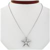 Image 1 : NEW 14K White Gold 1.48 ctw Round Brilliant Diamond Large Star Pendant Necklace