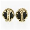 Image 2 : Vintage 18k Yellow Gold 18.3mm Bezel Set Round Ancient Coin Omega Back Earrings
