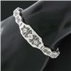 Image 7 : Antique Art Deco 14k White Gold 0.11 ctw Round Diamond Milgrain Filigree Bracele
