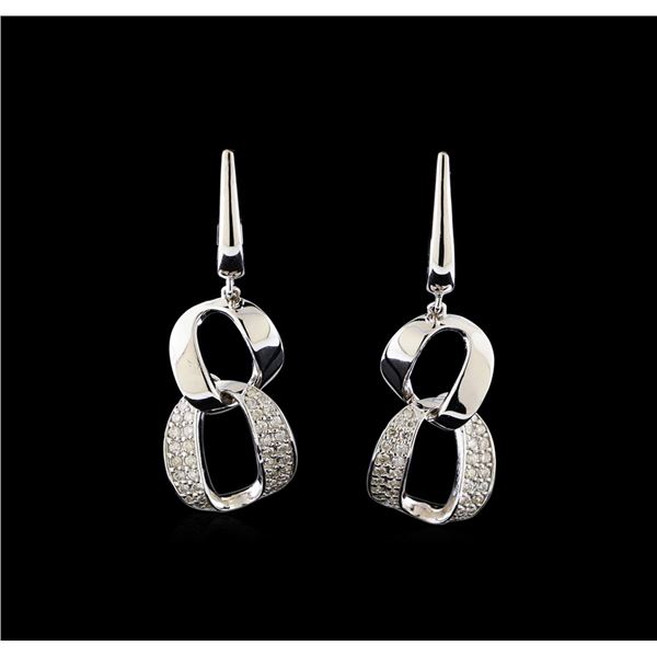 0.50 ctw Diamond Earrings - 14KT White Gold