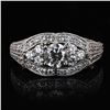 Image 1 : 0.70 ctw SI3 CLARITY CENTER Diamond Platinum Ring (2.16 ctw Diamonds)