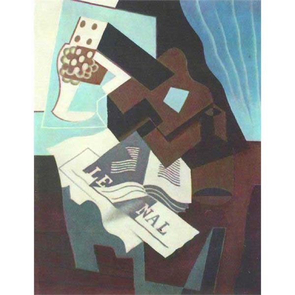Juan Gris - Still Life With Guitar, Book And Newspaper