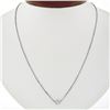 Image 1 : NEW 14k White Gold 0.41 ctw Bezel Round Diamond Solitaire Adjustable Chain Penda