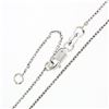 Image 7 : NEW 14k White Gold 0.41 ctw Bezel Round Diamond Solitaire Adjustable Chain Penda