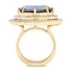 Image 4 : 13.87 ctw Tanzanite and 0.98 ctw Diamond 14K Yellow Gold Ring