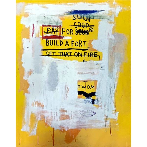 Pay for Soup. Build a fort. - Print by Basquiat