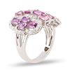 Image 2 : 3.14 ctw UNHEATED Pink Sapphire and 1.24 ctw Diamond 18K White Gold Ring