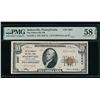 1929 $10 Sellersville PA National PMG 58EPQ