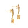 Image 2 : Plated 18KT Yellow Gold 2.04ctw Citrine and Diamond Earrings