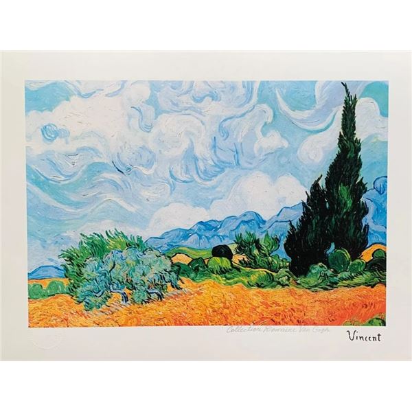 Van Gogh Wheat Field Estate Signed Reproduction Giclee