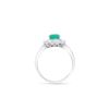 Image 4 : 14KT White Gold 1.10ct Emerald and Diamond Ring