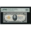 1928 $20 Gold Certificate PMG 64EPQ