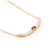 Image 2 : Plated 18KT Yellow Gold 0.25ct Ruby and Diamond Pendant with Chain