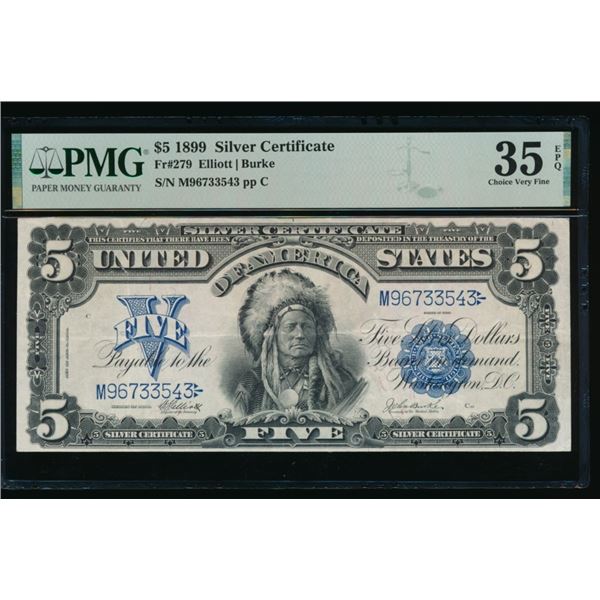 1899 $5 Chief Silver Certificate PMG 35EPQ