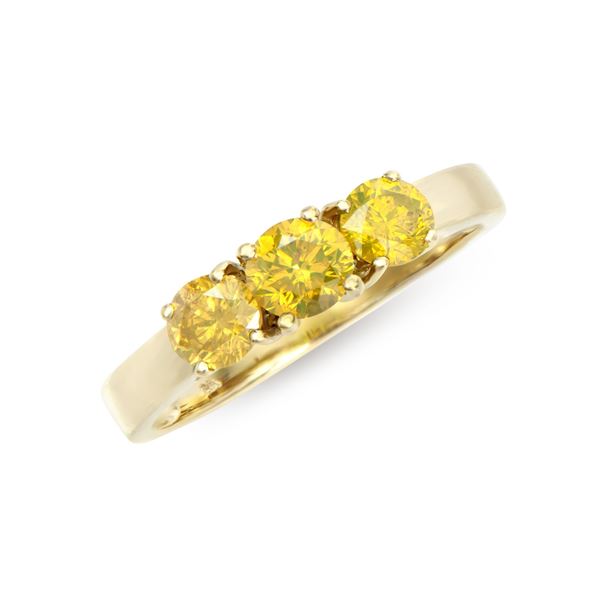 14KT Yellow Gold 1.26ctw Yellow Diamond Ring