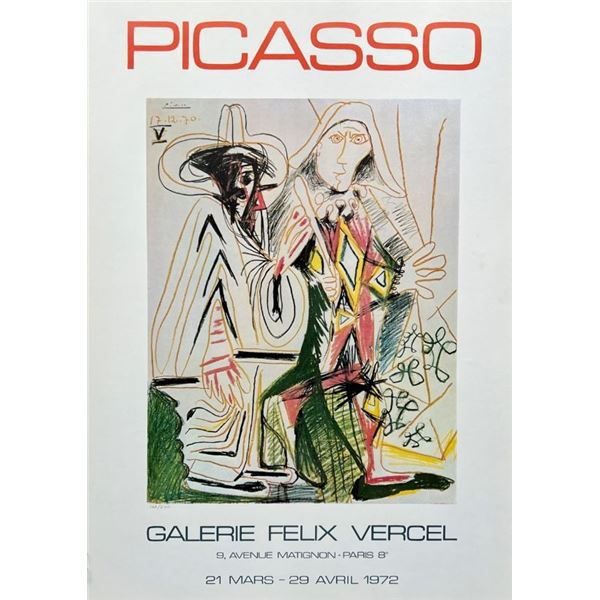 Pablo Picasso GALERIE FELIX VERCEL 1972 Plate Signed Limited Edition Lithograph