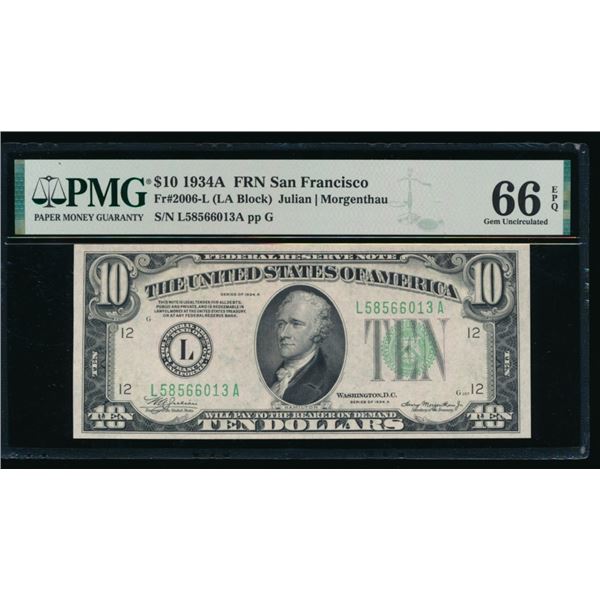 1934A San Francisco FRN PMG 66EPQ