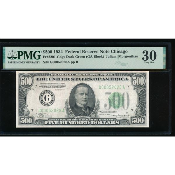 1934 $500 Chicago FRN PMG 30