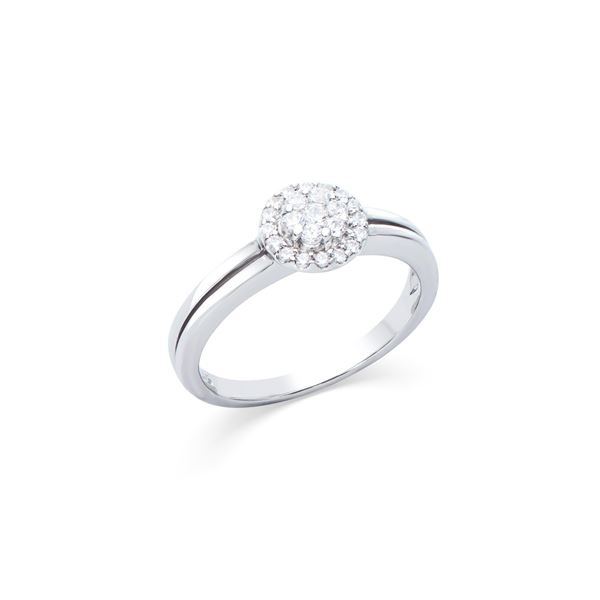 14KT White Gold 0.24ctw Diamond Ring