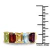 Image 3 : Plated 14KT Yellow Gold 2.70ctw Multi Color Gemstone Ring