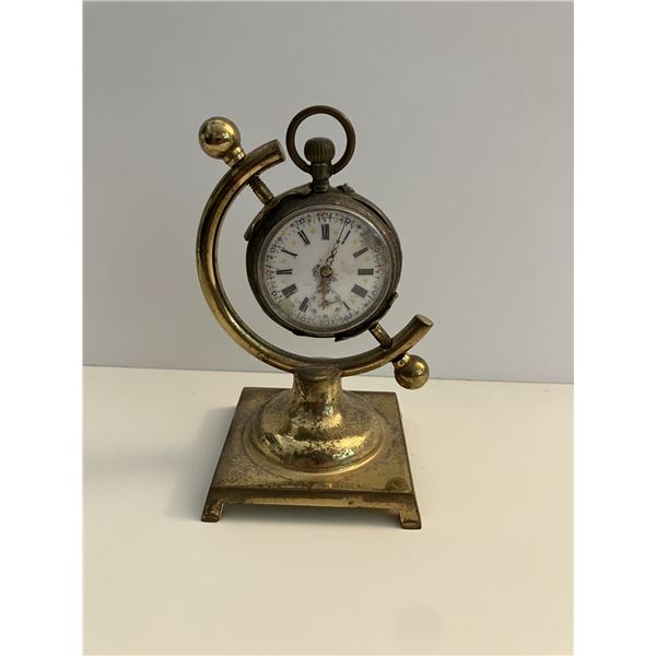 Antique Silver Pocket Watch Cat A