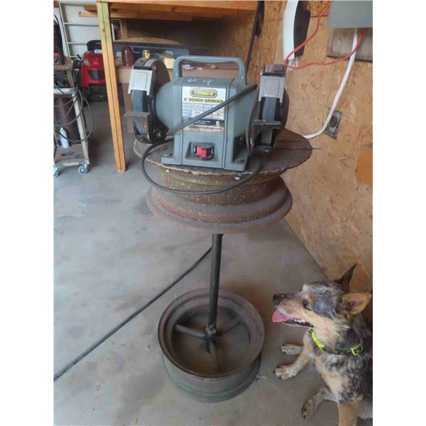 Trade Master 6'' Bench Grinder on Metal Stand 