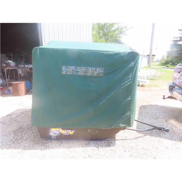 Otter 2 Sleigh / Pop Up Ice Fishing Shack Combo * Hole in Tent, Has Been Patched Up (See Last Pics) 