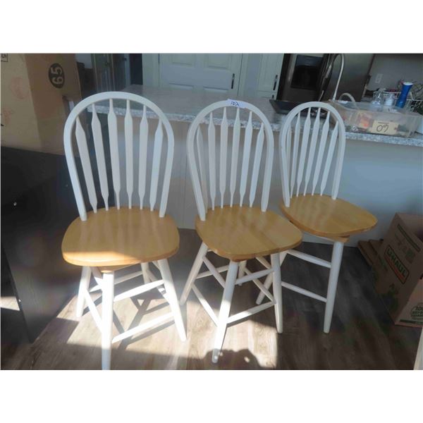 3 Swivel Matching Bar Stools 