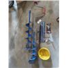 Image 1 : 2 Manual Ice Augers and 5 Extensions and Blades