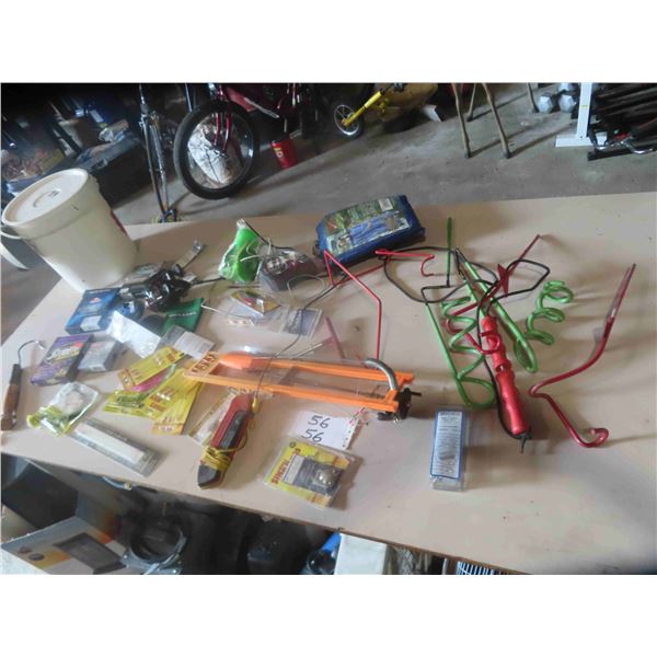 Fishing Rod Holders, Reel, Fishing Line, Hooks