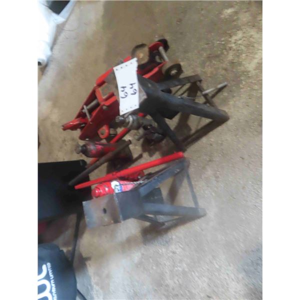 3 Hydraulic Bottle Jacks, Floor Jacks, 2 Stabilizing 
