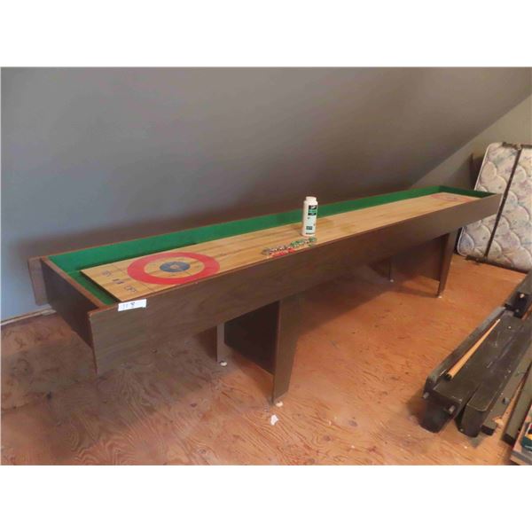 Straight Shuffle Board Table 12' with Accessories 