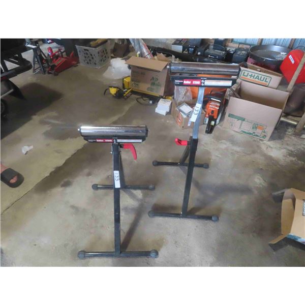 2 Haul Master 12'' Roller Stands with Adjustable