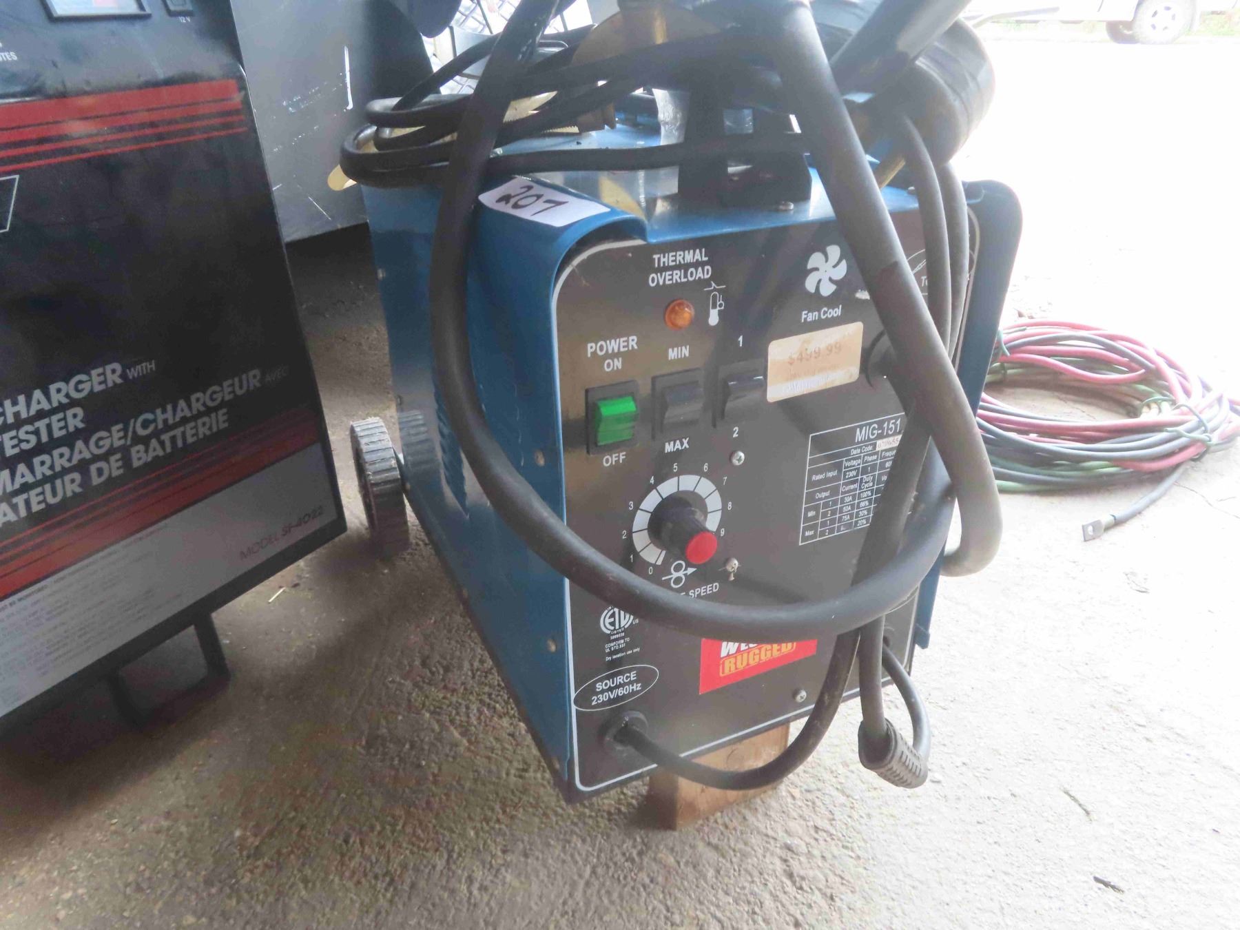 Western Rugged Tools Western Rugged Mig Welder with Wire + Helmet - McSherry Auction Service ...