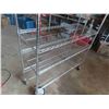 Image 3 : Stainless Bakers Rack on Wheels 76'' x 47'' x 17 1/2'' 