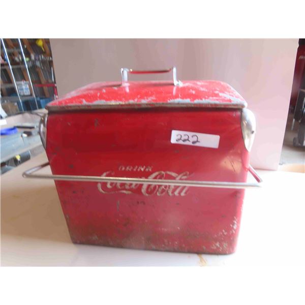 Coca Cola Picnic Cooler with Bottle Opener on Side