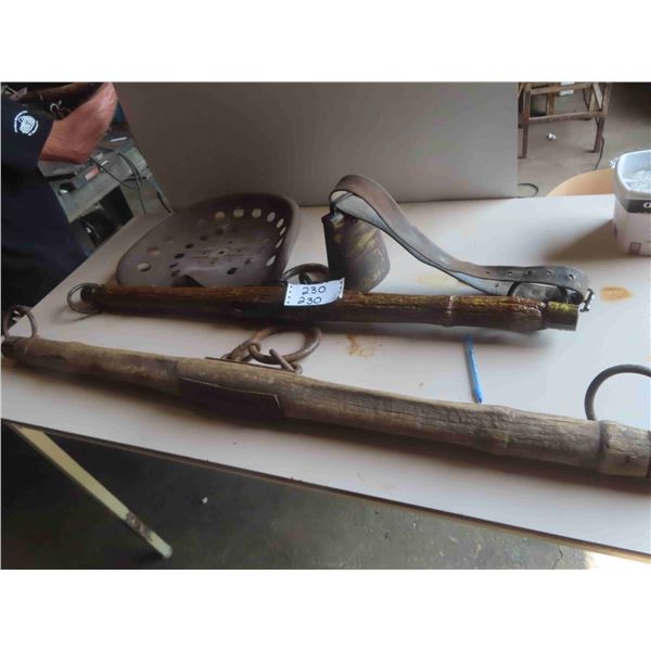 Implement Seat, Open Cow Bell, Single Trees