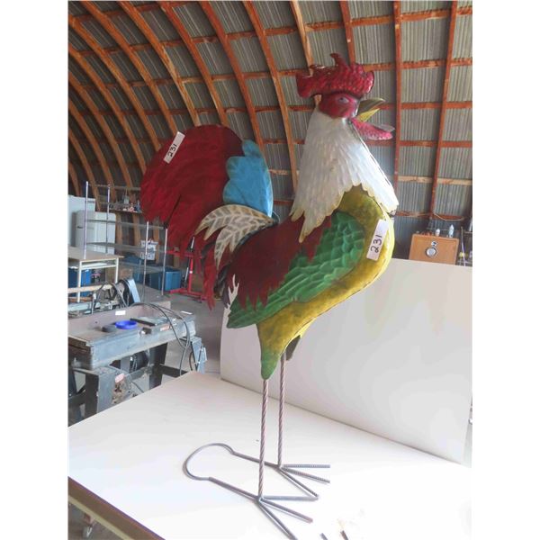 Metal Art Rooster 45'' Tall