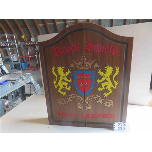 Royal Shield Dart Cabinet 20'' x 25''
