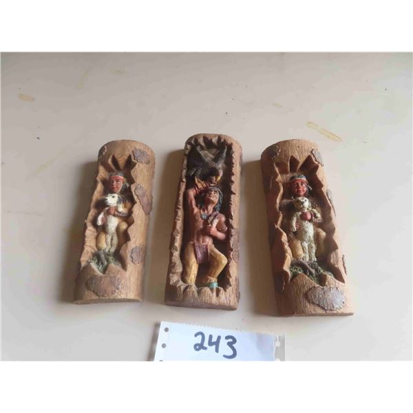 Indigenous Log Ornaments 6 1/2'' x 2 1/2'' 