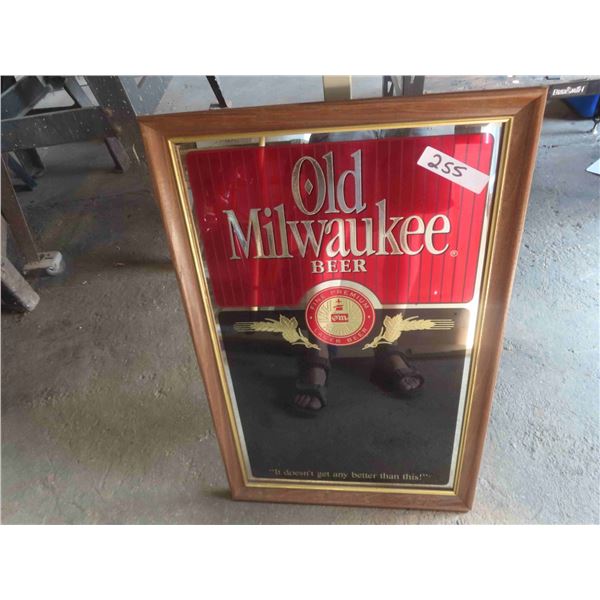 Old Milwaukee Beer Sign 18'' x 29''