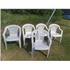Image 1 : 5 Plastic Lawn Chairs