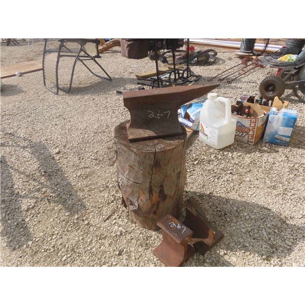 Anvil with Steel Pieces