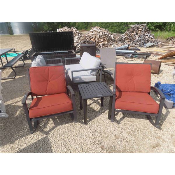 2 Patio Rockers with Table