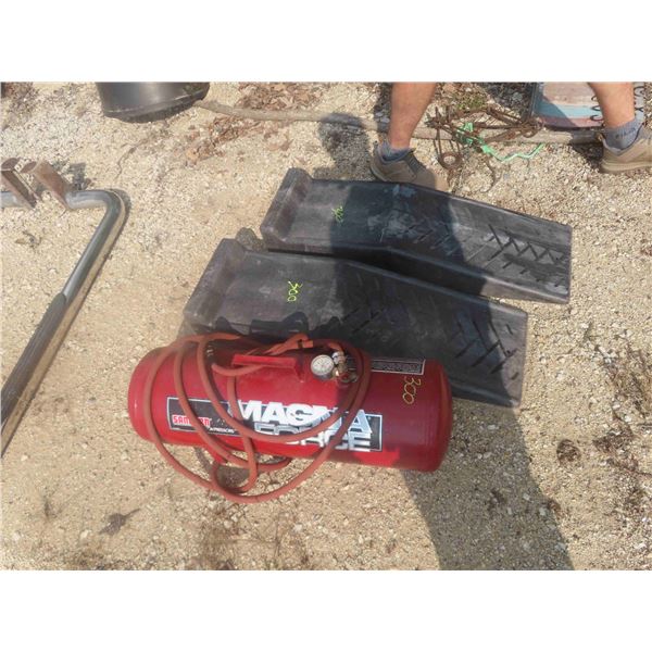 Portable Air Tank, Set of Poly Car Ramps